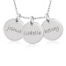 Three Gold Discs Mommy Necklace Personalized Jewelry
