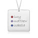 Three Names POSH Birthstone Square Mommy Necklace Personalized Jewelry