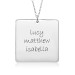 Three Names POSH Square Mommy necklace Personalized Jewelry