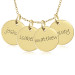 Four Vermeil Mommy Discs Necklace Personalized Jewelry