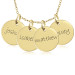 Four Yellow Gold Discs Mommy Necklace Personalized Jewelry