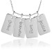 Four Mini Dog Tags Mommy Necklace Personalized Jewelry