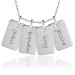 Four Gold Mini Dog Tags Mommy Necklace Personalized Jewelry