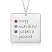 Four Names POSH Birthstone Square Mommy Necklace Personalized Jewelry