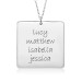 Four Names POSH Square Mommy necklace Personalized Jewelry