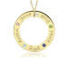 Five Names POSH Vermeil Birthstone Loop Mommy Necklace Personalized Jewelry