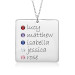 Five Names POSH Birthstone Square Mommy Necklace Personalized Jewelry