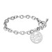 White Loop Monogram Toggle Bracelet Personalized Jewelry