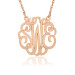 Rose POSH Script Monogram Necklace Personalized Jewelry