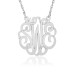 White POSH Script Monogram Necklace Personalized Jewelry