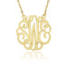 Yellow POSH Script Monogram Necklace Personalized Jewelry