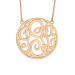 Rose POSH Loop Monogram Necklace Personalized Jewelry