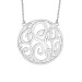 White POSH Loop Monogram Necklace Personalized Jewelry