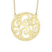 Yellow POSH Loop Monogram Necklace Personalized Jewelry