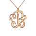 Rose POSH Script Initial Monogram Necklace