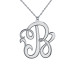 White POSH Script Initial Monogram Necklace