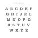 LOVE Initial Font Chart