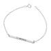 White Diamond Brooklyn Bar Bracelet Personalized Jewelry