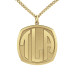 Silver Yellow Gold Plated Daddy Block Monogram