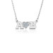 White Diamond Initial LOVE Necklace Personalized Jewelry