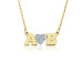 Yellow Diamond Initial LOVE Necklace Personalized Jewelry