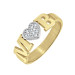 Yellow Diamond Initial LOVE Ring Personalized Jewelry