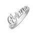 White Briana Name Ring Personalized Jewelry