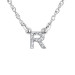 Silver Diamond Initial Necklace