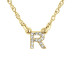 Yellow Gold Diamond Initial Necklace