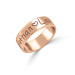 Rose Gold Thick Handwriting Ring