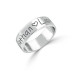 Sterling Silver Thick Handwriting Ring