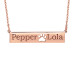 Rose POSH Paw Bar Necklace