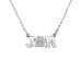 Diamond Paw Print Initial LOVE Necklace