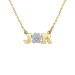 Diamond Paw Print Initial LOVE Necklace