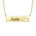 Yellow POSH Paw Bar Necklace