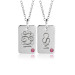 Birthstone Monogram Mini Dog Tag 