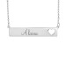 Large White POSH Alaina Bar Name Necklace