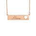 Small Rose POSH Alaina Bar Name Necklace