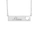 Small White POSH Alaina Bar Name Necklace