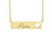 Small Yellow POSH Alaina Bar Name Necklace