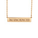 Rose Roman Numeral POSH Bar Necklace