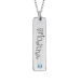 Sterling Silver Birthstone Handwriting Tall Tag