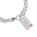 Birthstone Mini Dog Tag Bracelet