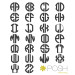 2 Initial Monogram Font Chart