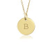 Block Vermeil Initial Disc Mommy Necklace Personalized Jewelry