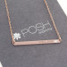 Rose Diamond Brooklyn Bar Necklace