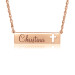 Rose Gold Cross Bar Necklace