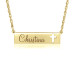Yellow Gold Cross Bar Necklace