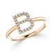 Stackable Diamond Initial Ring