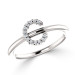 Stackable Diamond Initial Ring